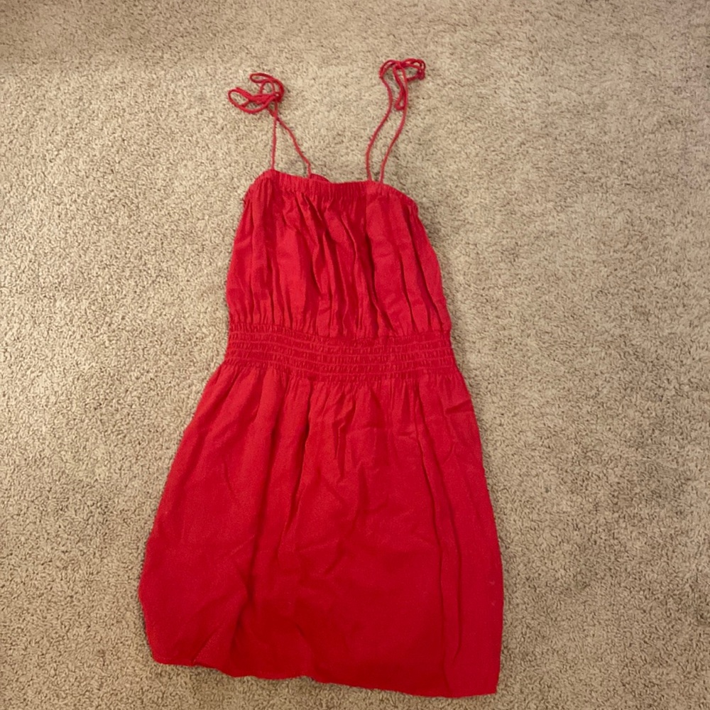 super cute basic red mini dress